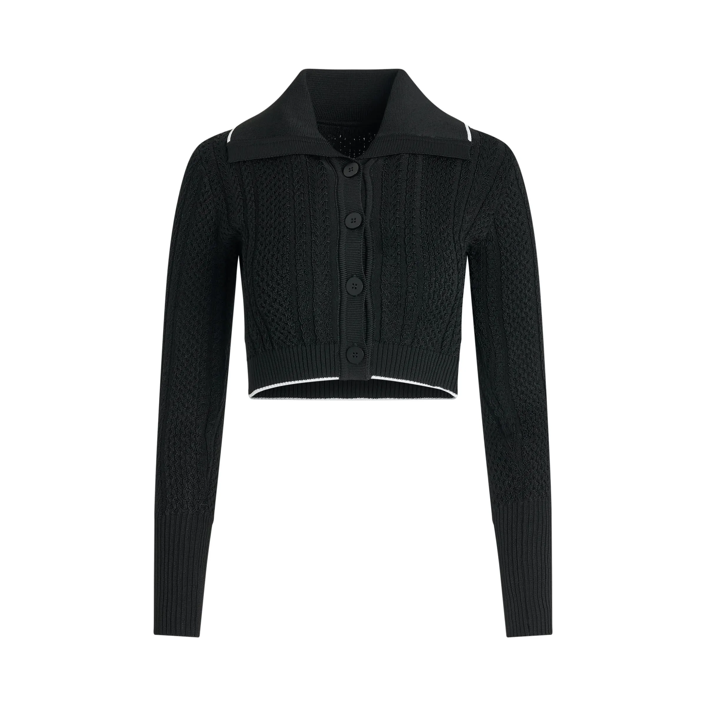 Bela Cropped Cardigan in Black