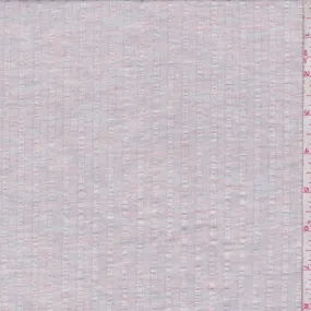 Blush/Grey Heather Rib Knit Fabric