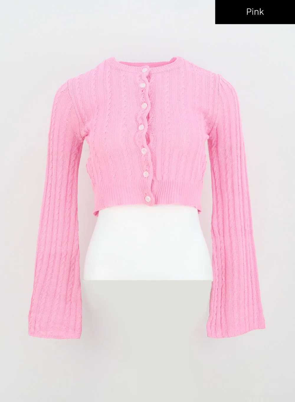 Cable Knit Mesh Cardigan CY330