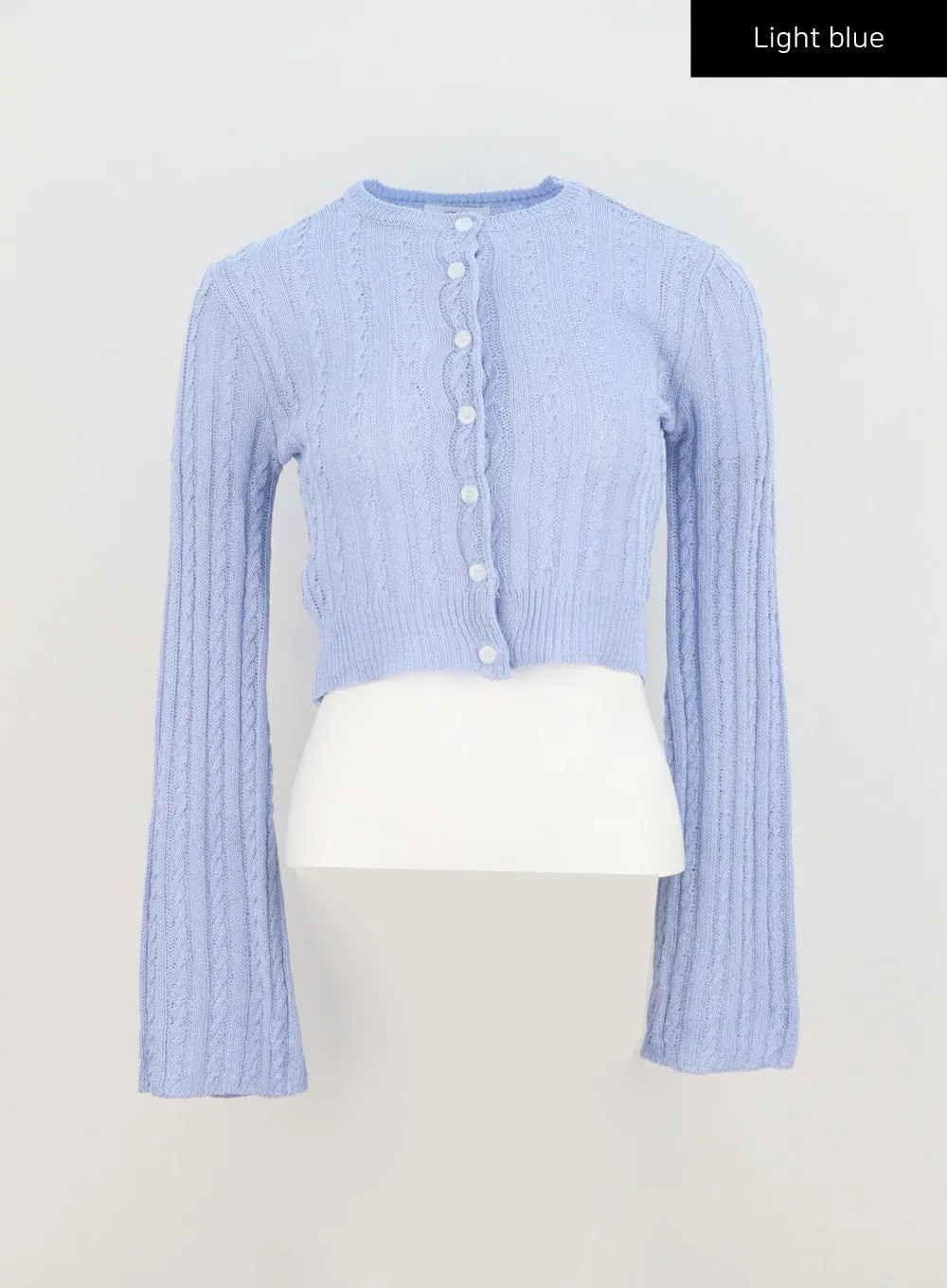 Cable Knit Mesh Cardigan CY330