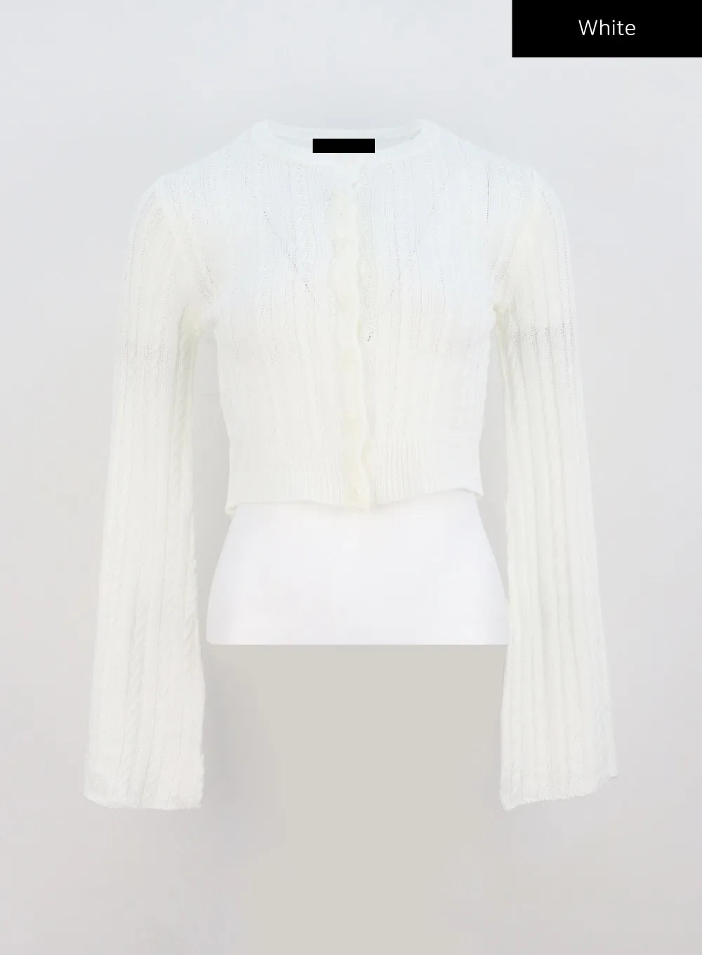 Cable Knit Mesh Cardigan CY330