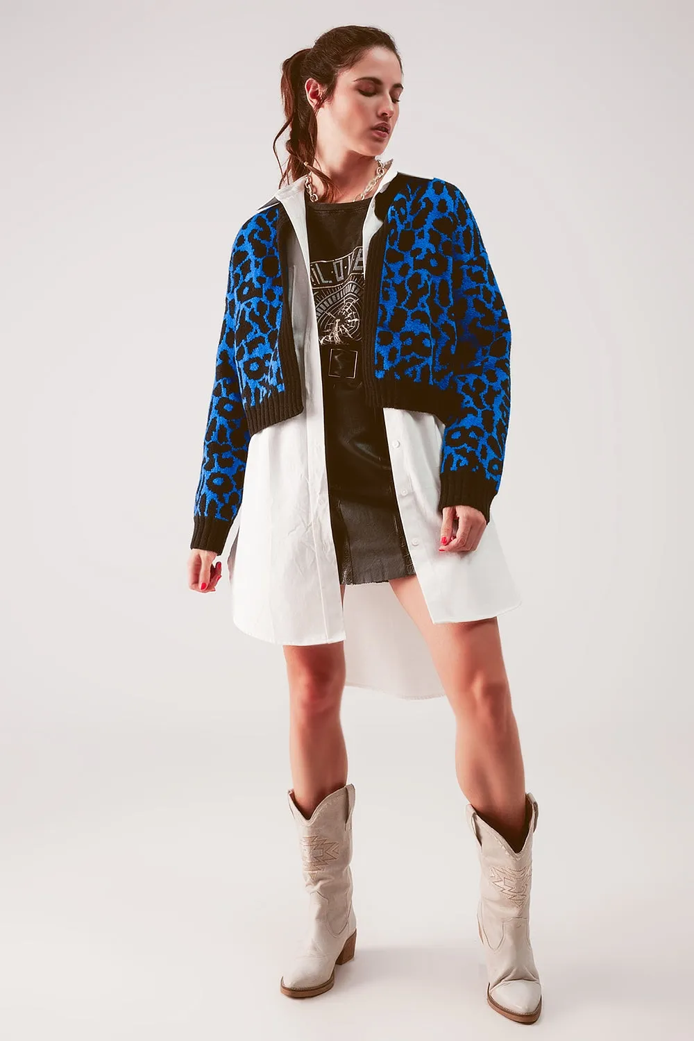 Cardi in Blue Animal