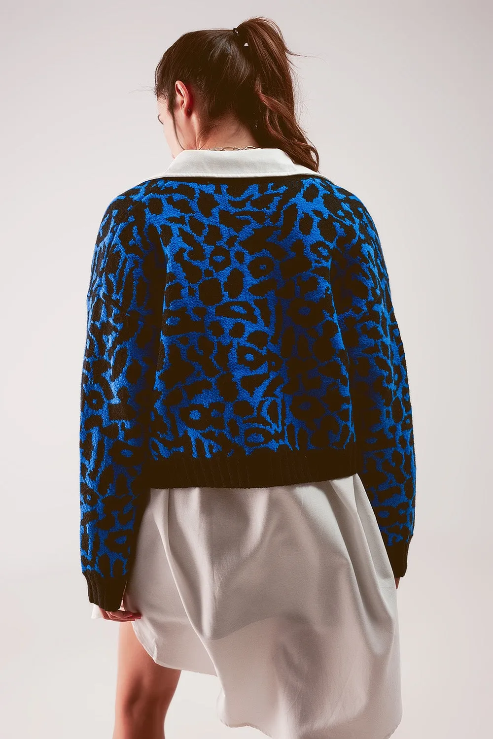 Cardi in Blue Animal