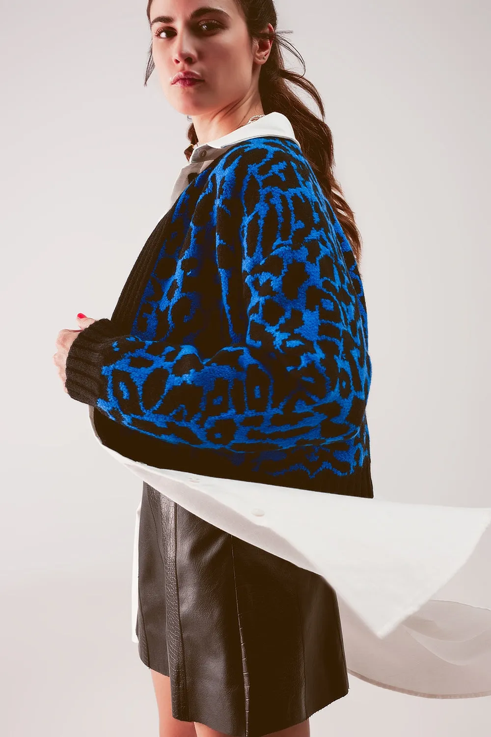 Cardi in Blue Animal