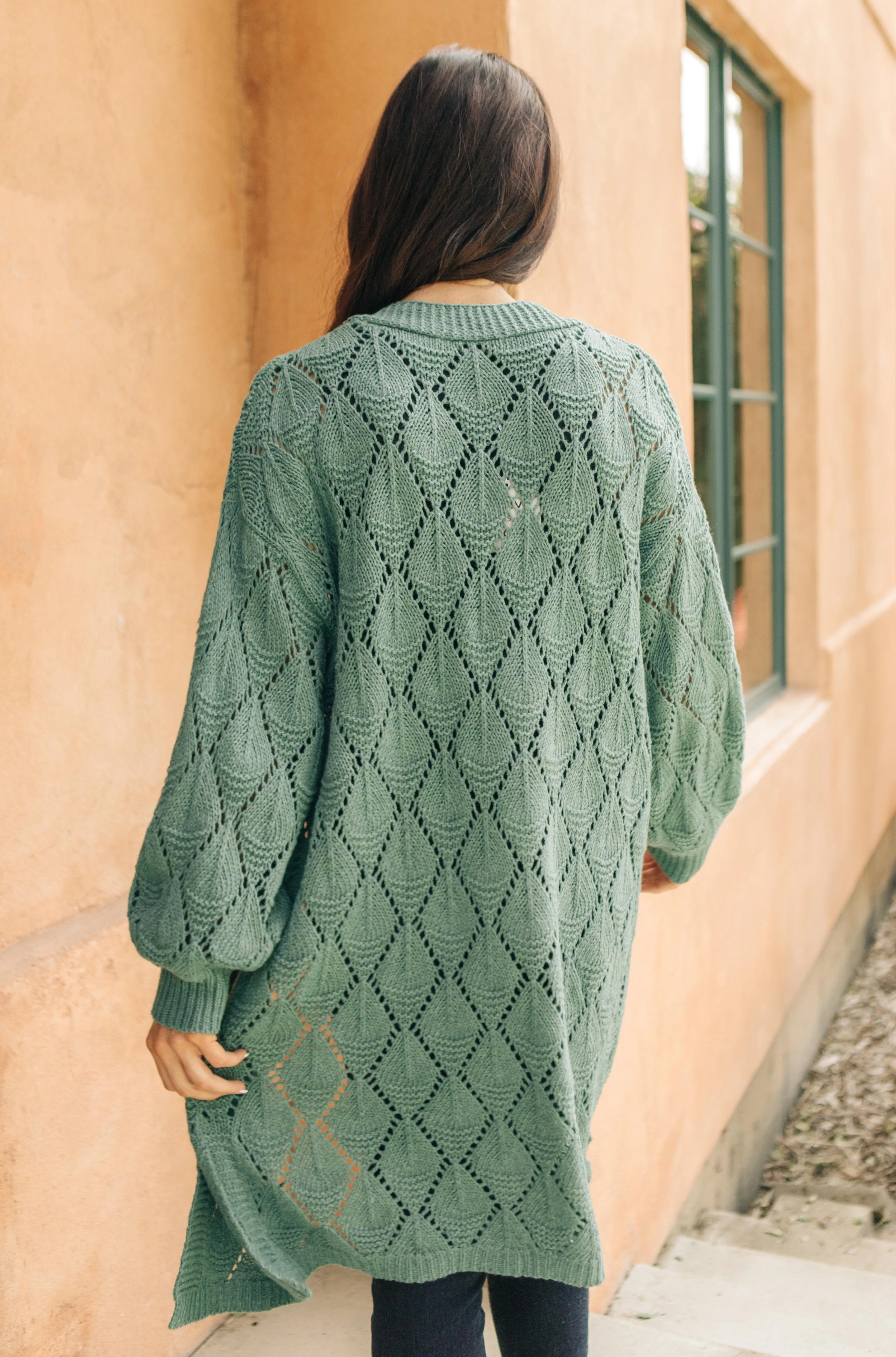 Choose Me Chunky Cardigan in Sea Green