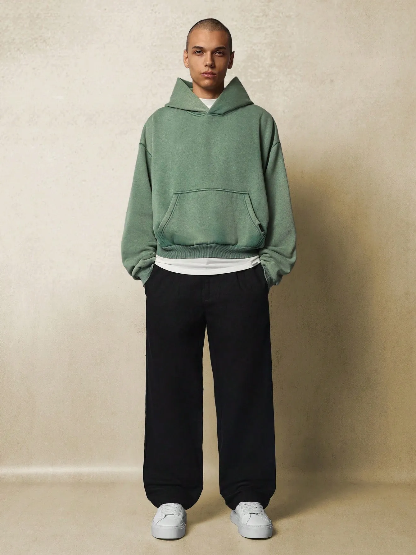 Crop Fit Washed Overhead Hoodie