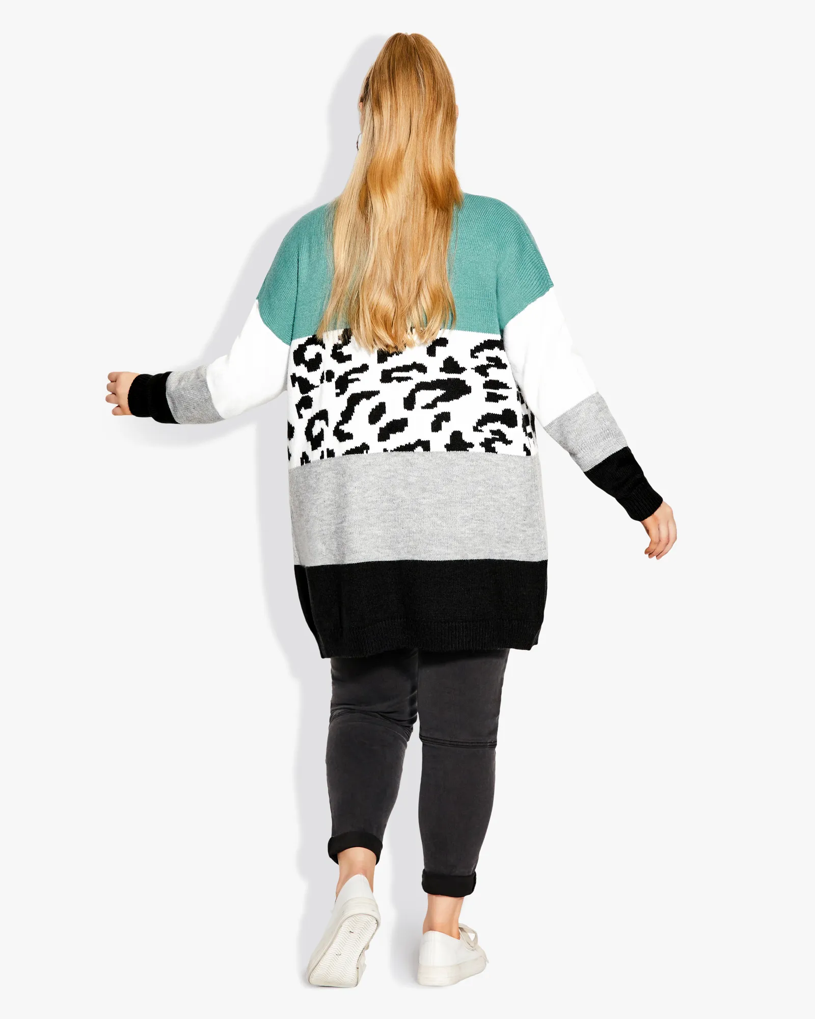 Emmy Colorblock Cardigan | Mint