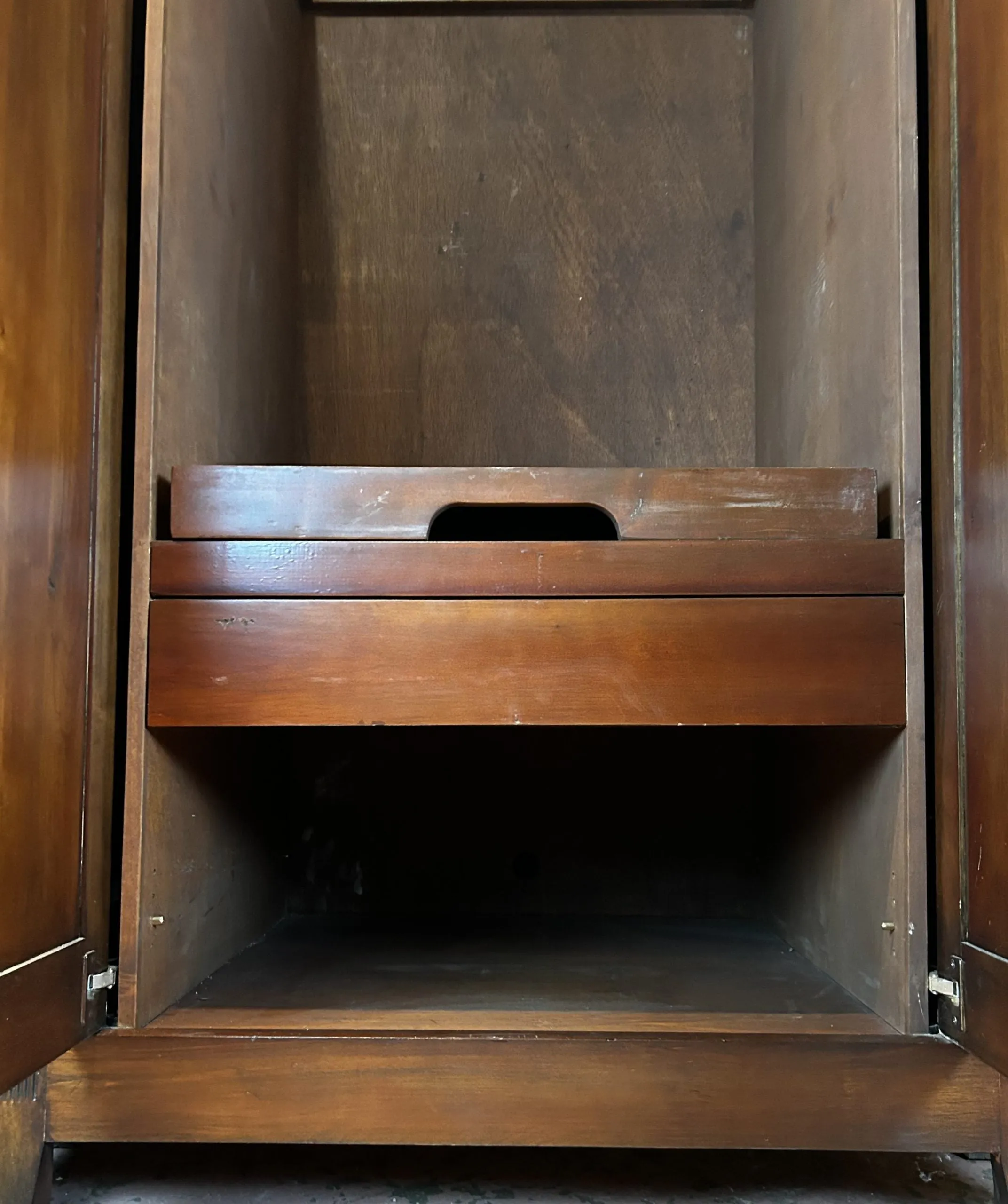 Entertainment Cabinet, Storage or Armoire, Solid Wood, Pocket Doors