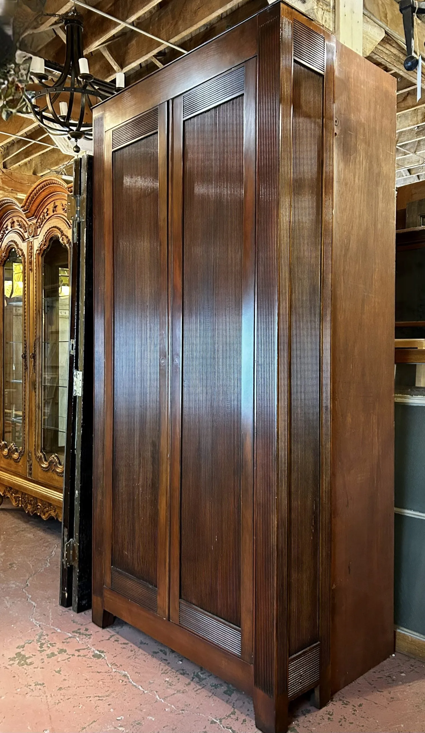 Entertainment Cabinet, Storage or Armoire, Solid Wood, Pocket Doors