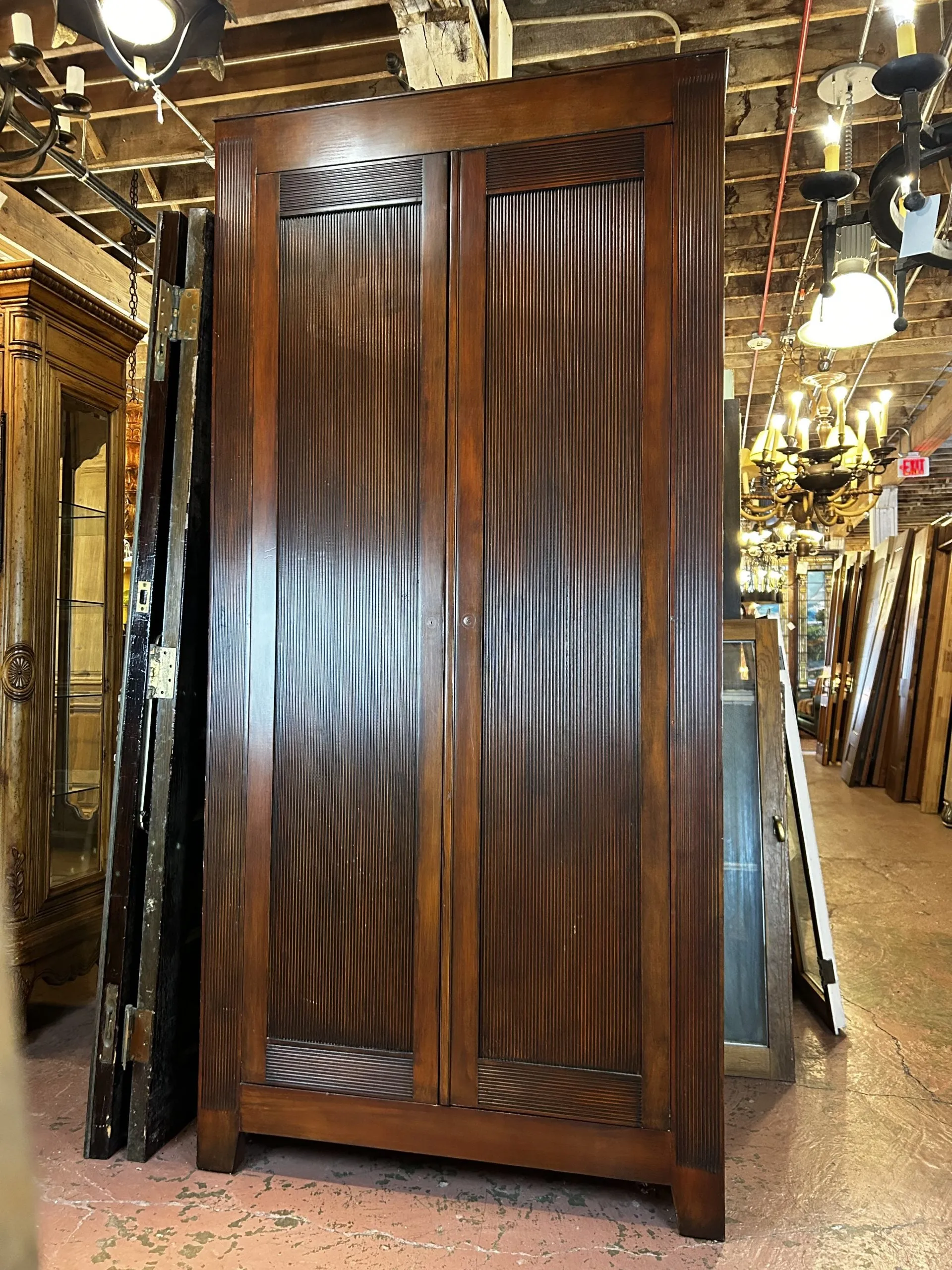 Entertainment Cabinet, Storage or Armoire, Solid Wood, Pocket Doors
