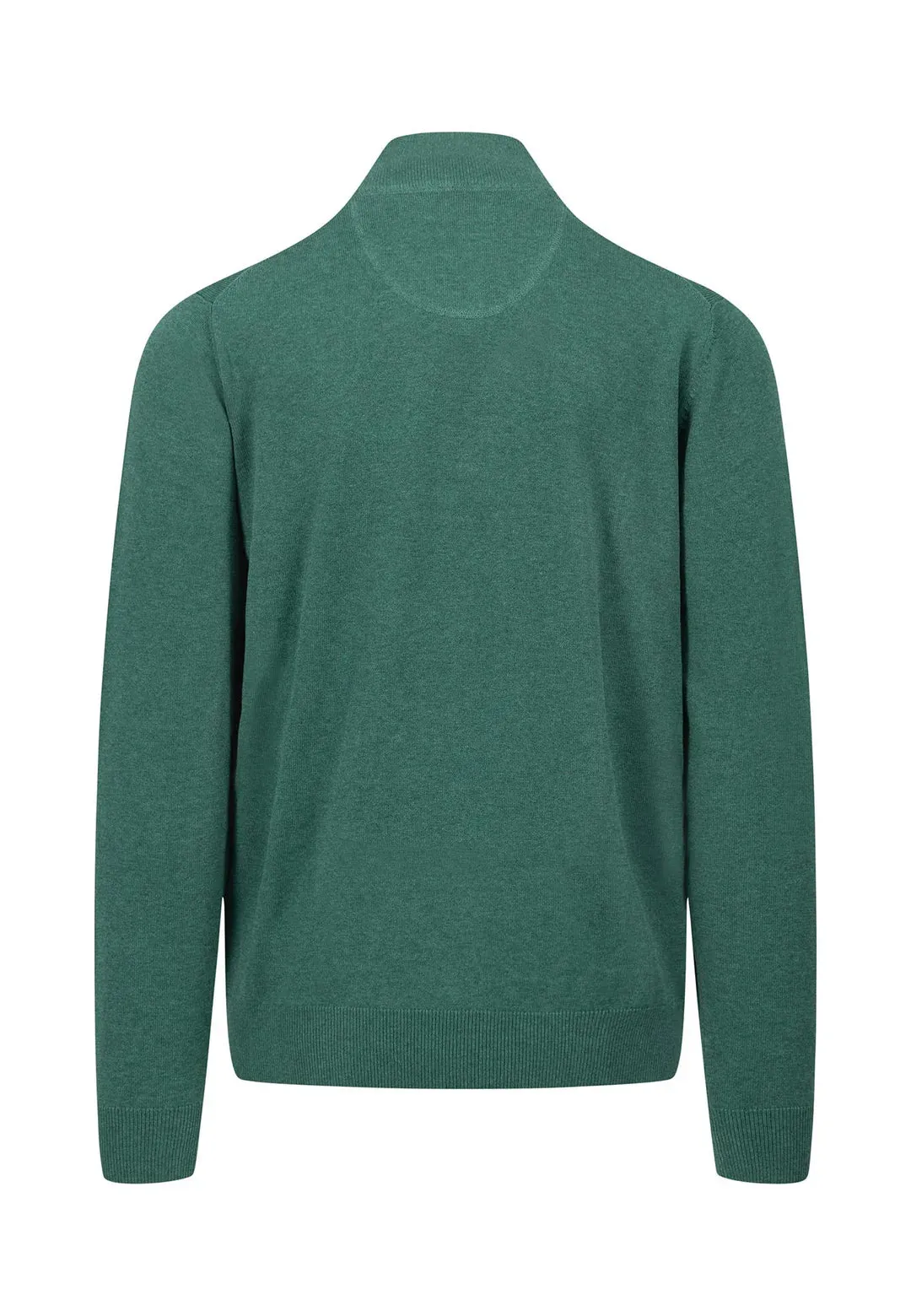 Fynch Hatton 1/4 Zip knitwear Dark Emerald