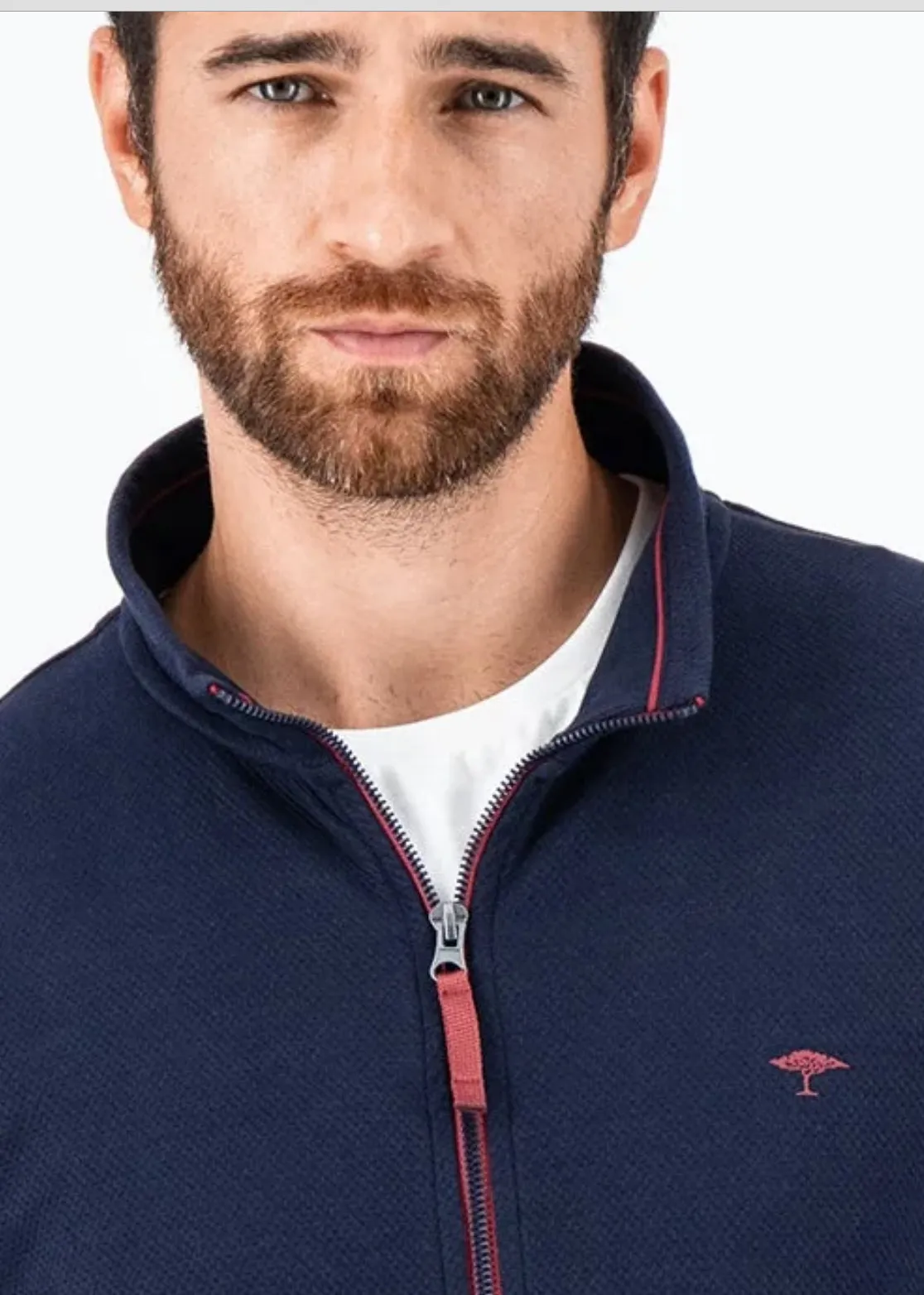 Fynch Hatton 1/4 zip navy sweatshirt