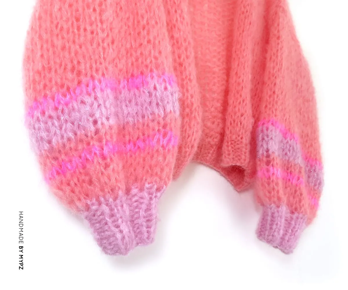 Knitting Kit – MYPZ Short Basic Chunky Cardigan Salmon No.15 – Beginner (ENG-NL-DE)