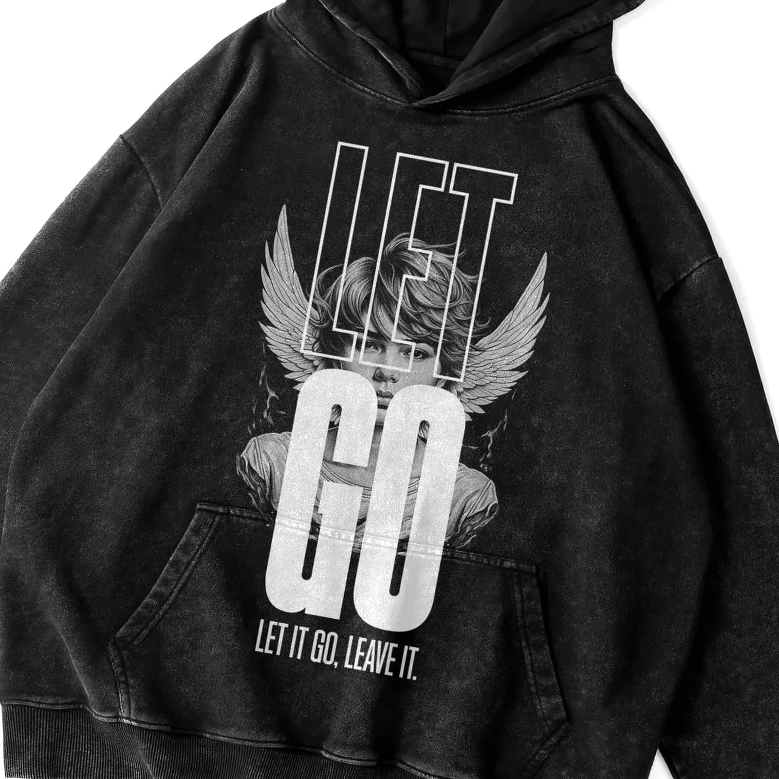Let Go Oversized Washed Hoodie