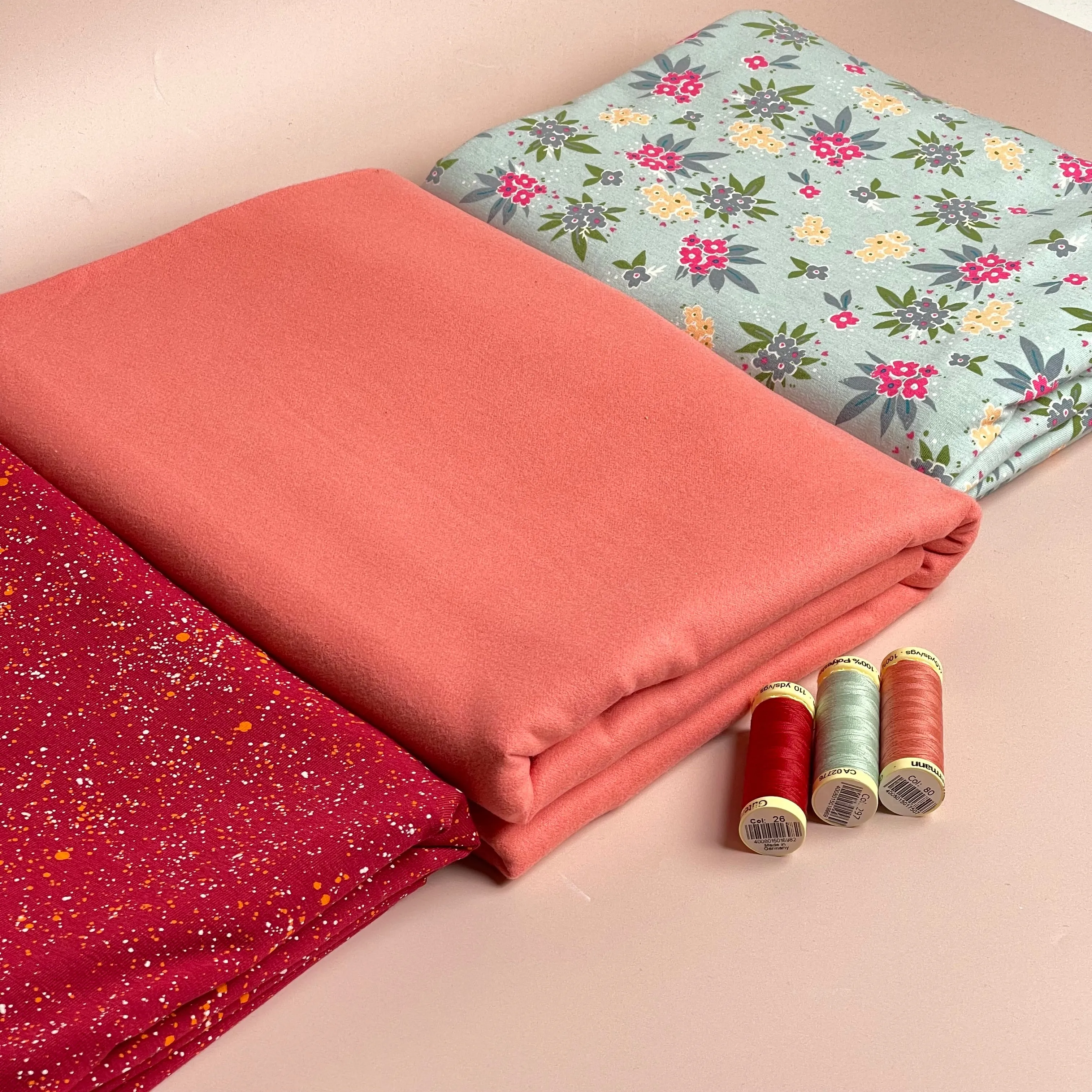 Limited Edition - Luxury Pyjama Kit with Printed Cotton Jersey and Pink Clay Flannel