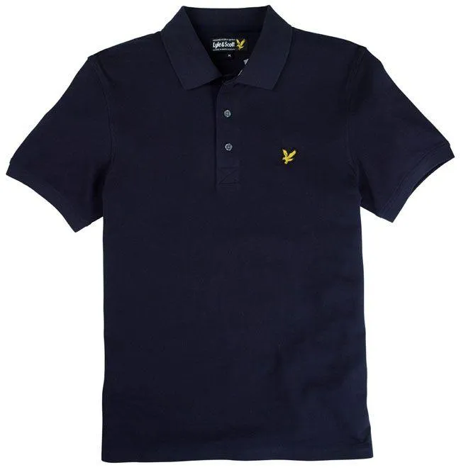 Lyle and Scott Mens Plain Polo Shirt Navy