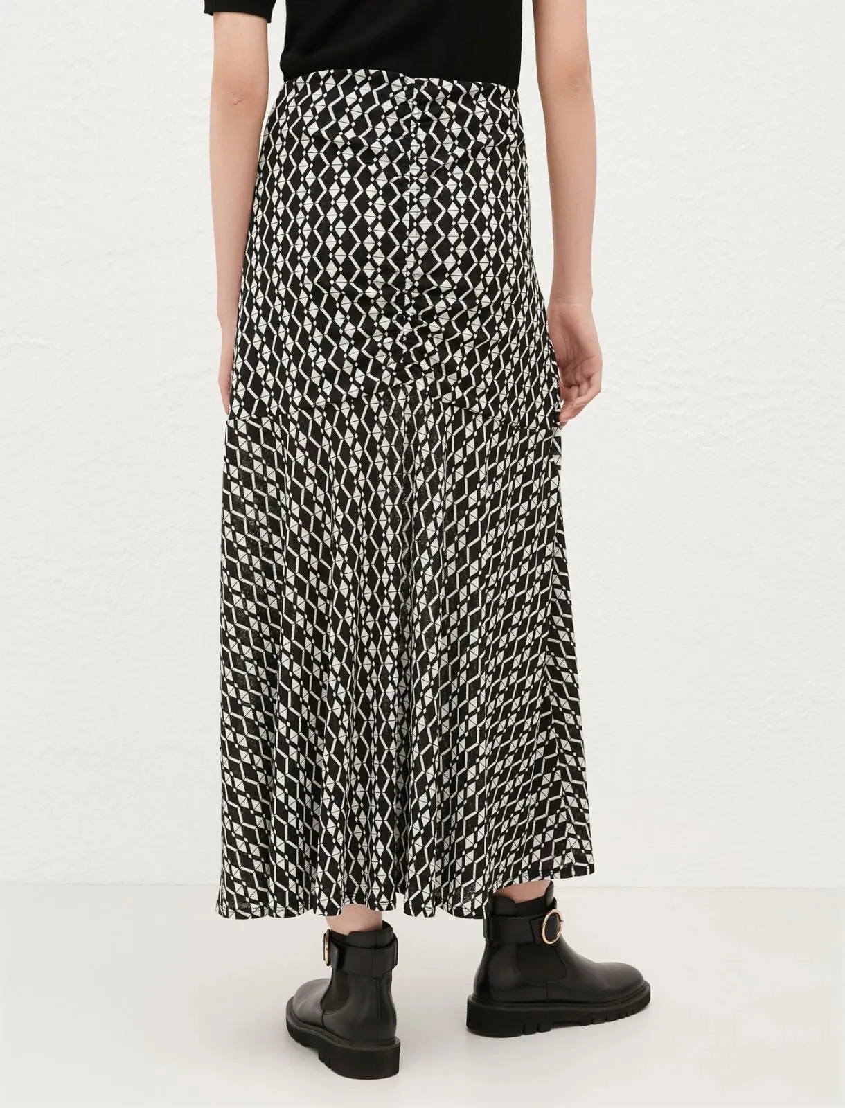 MARELLA Black Patterned Skirt