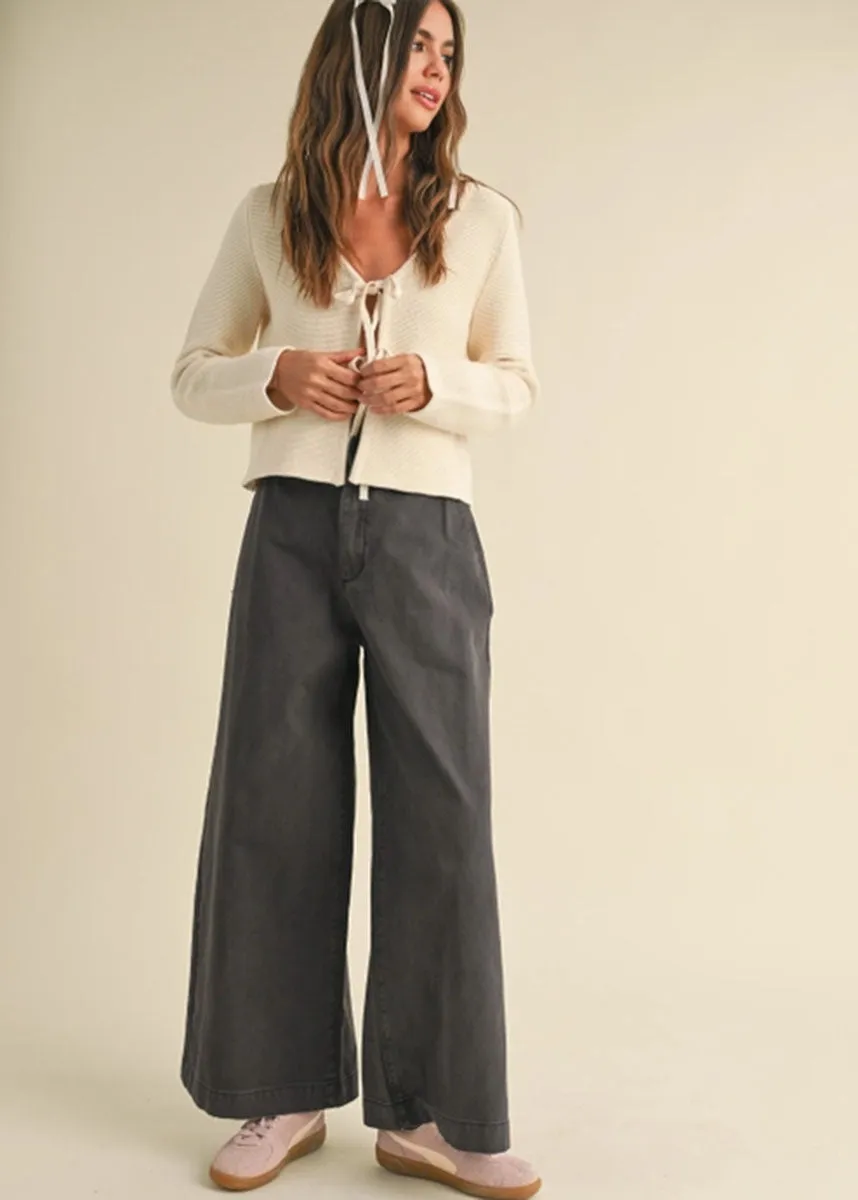 Marnie Tie-Front Cardigan - Beige