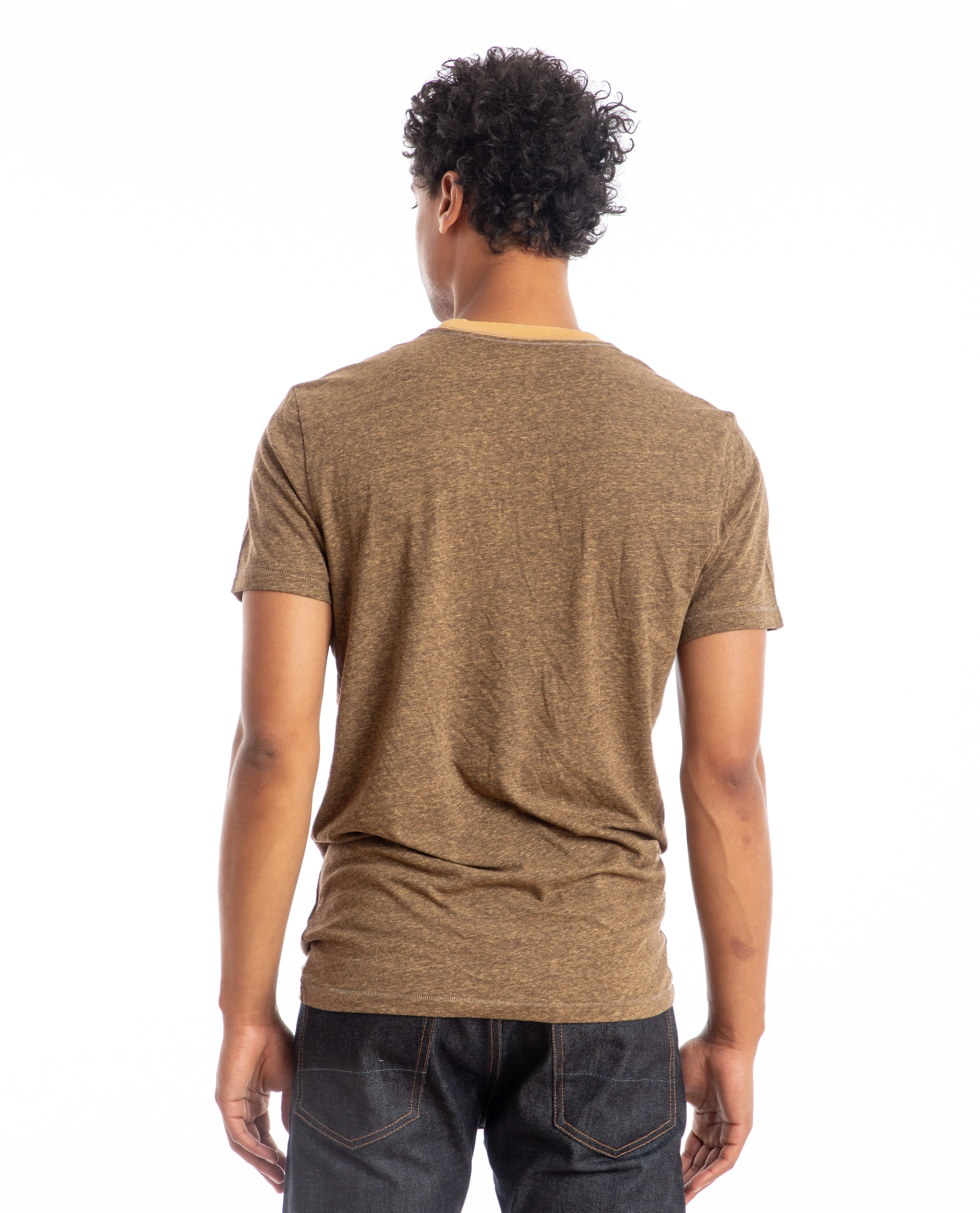 Melange Crewneck Pocket Tee Light Brown