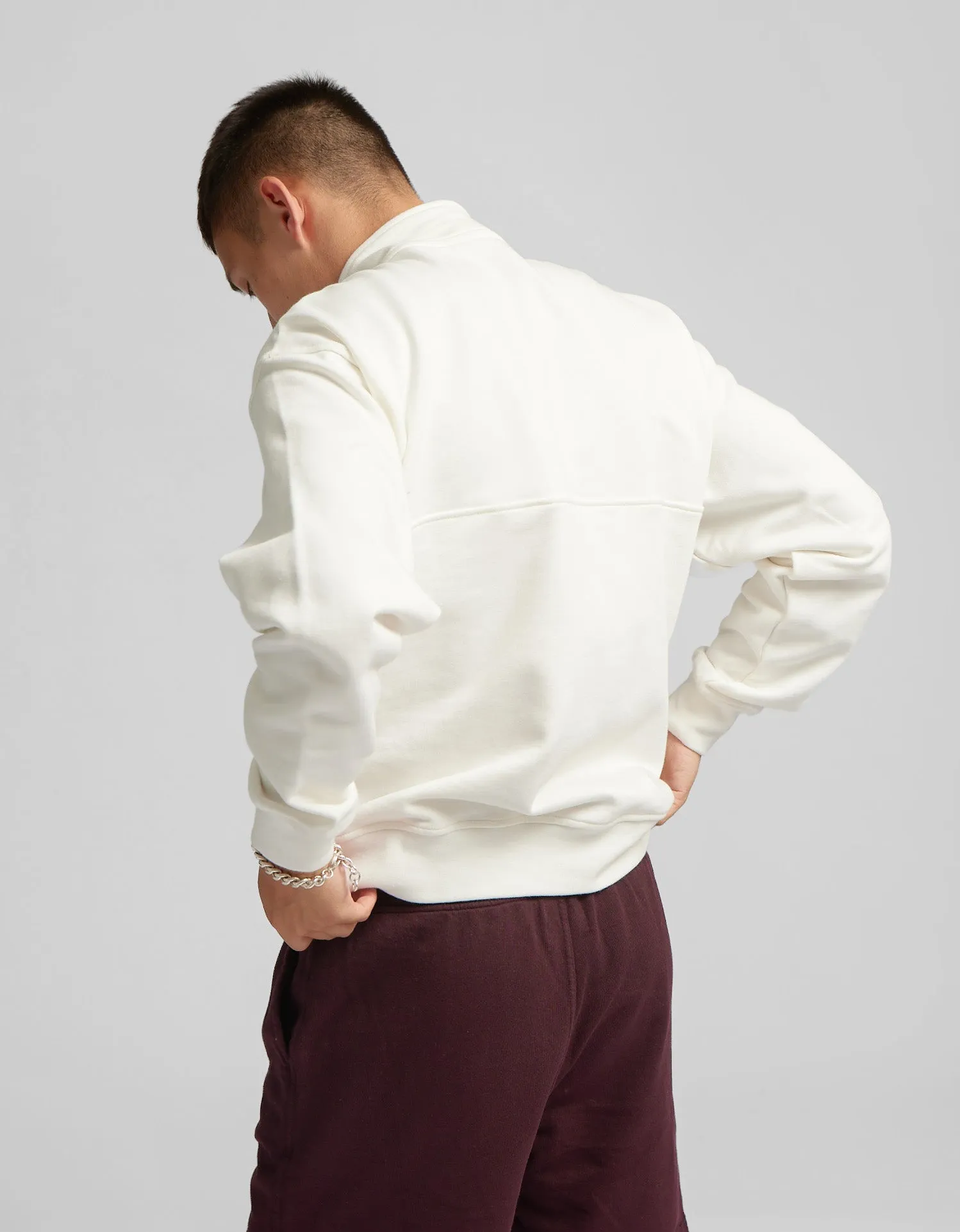Organic Quarter Zip - Steel Blue