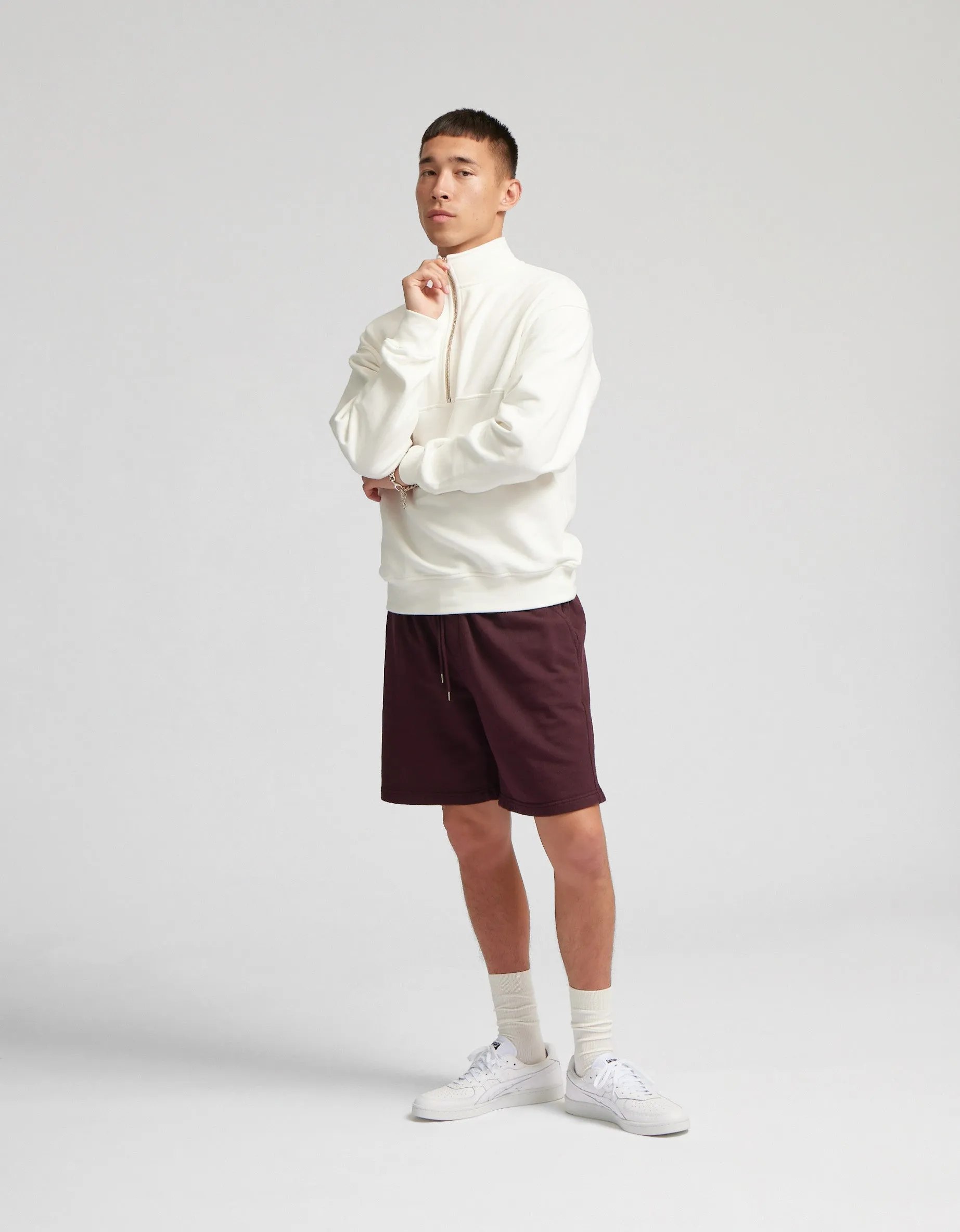 Organic Quarter Zip - Steel Blue