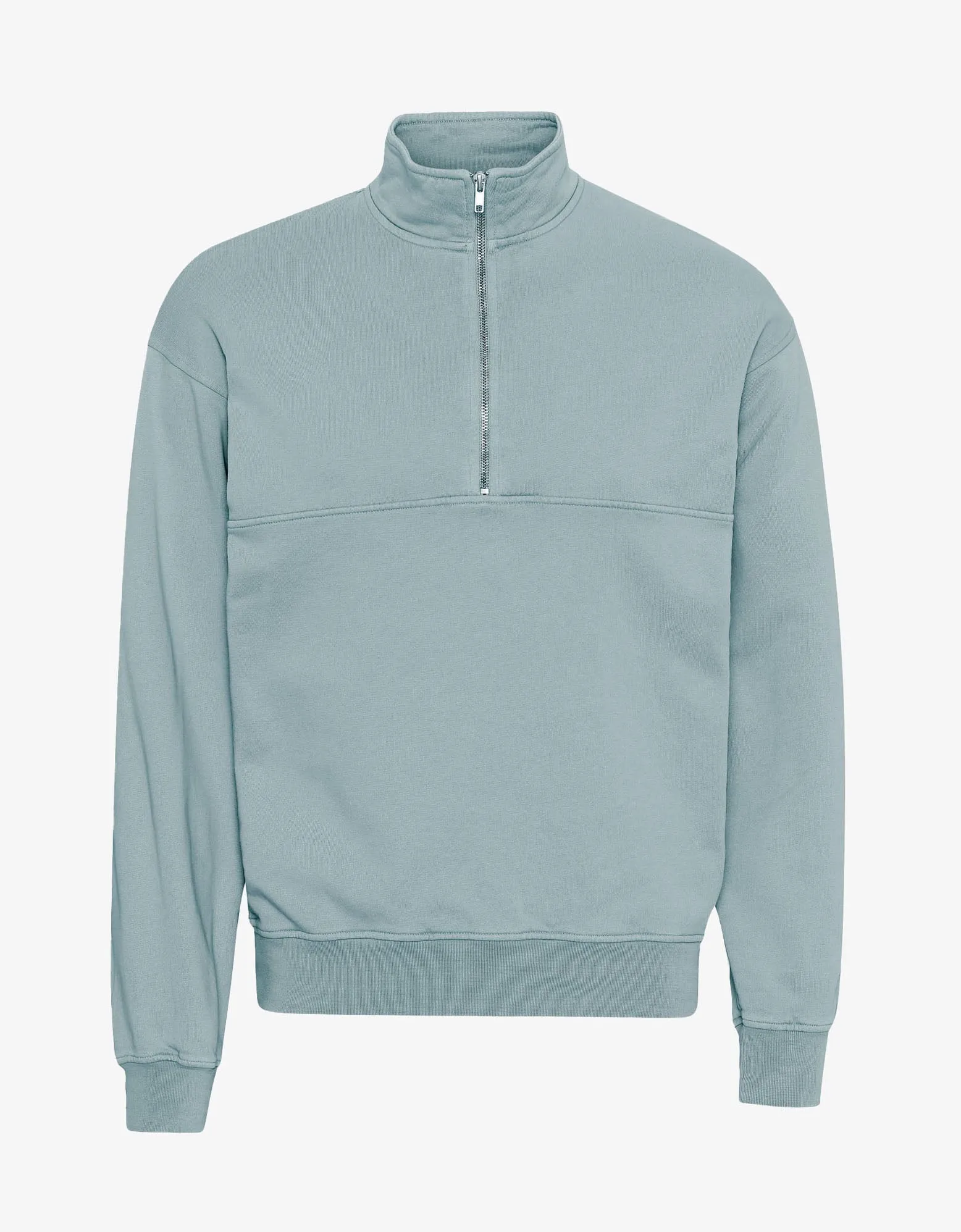 Organic Quarter Zip - Steel Blue