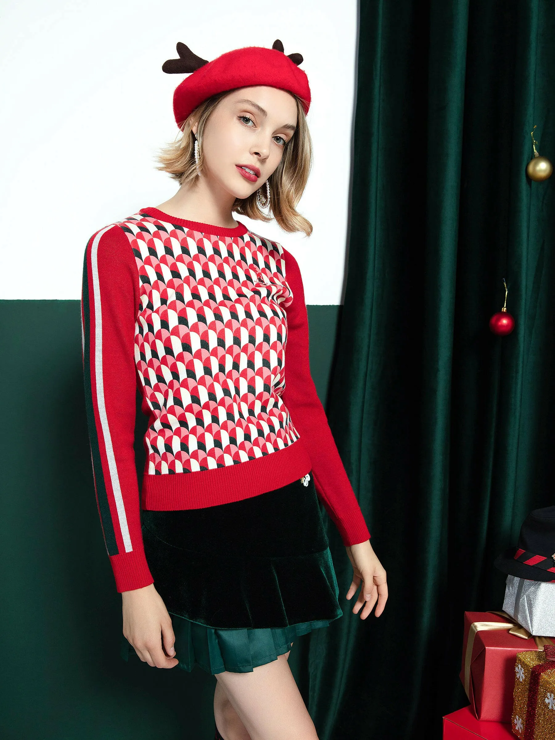 Patterned Holiday Sweater