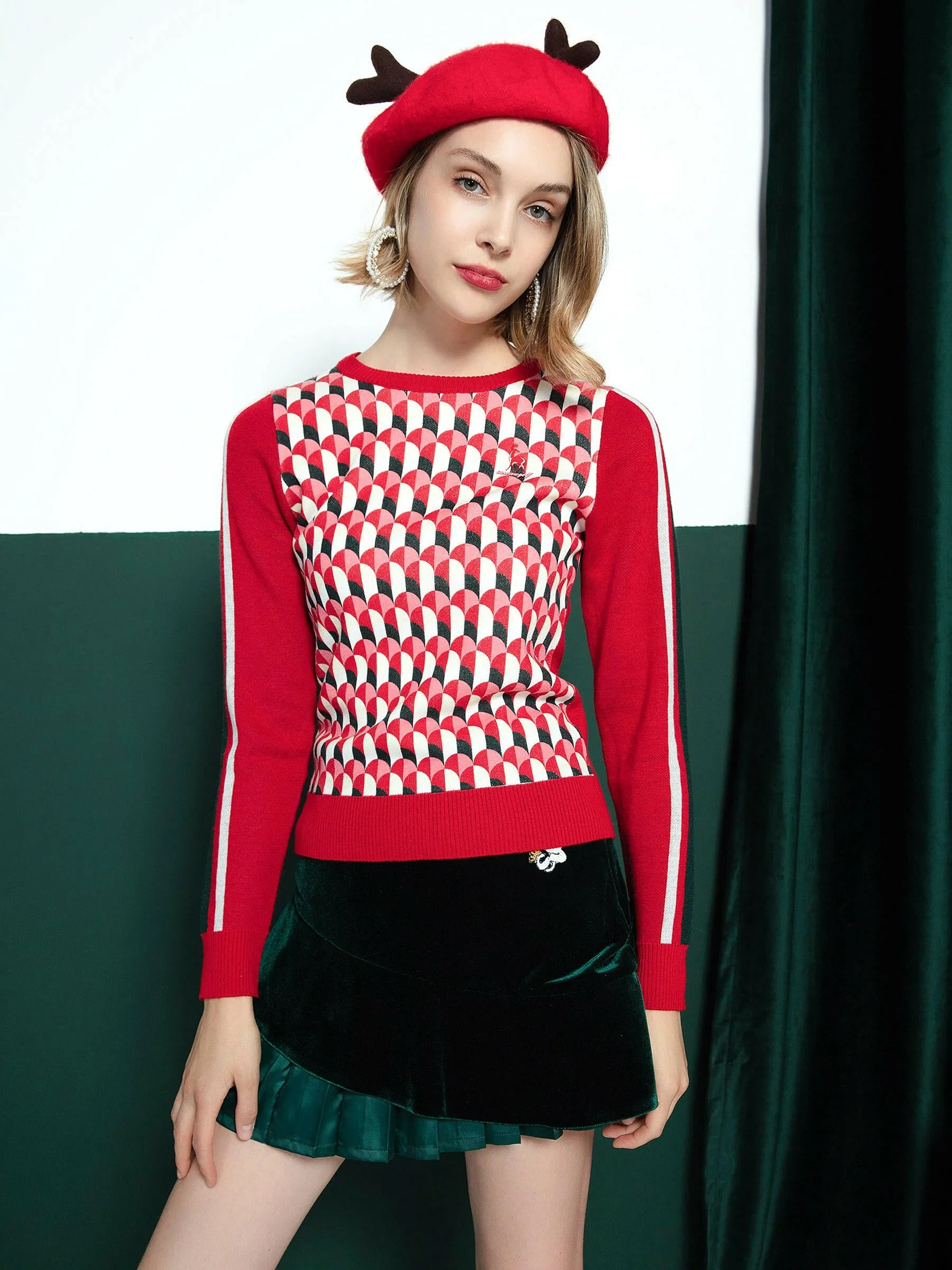 Patterned Holiday Sweater