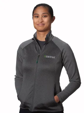 Ravinia Gray Full Zip Quilted Women's Fleece