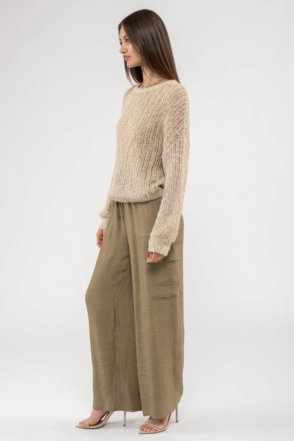 SHEER KNIT PULLOVER KNIT SWEATER