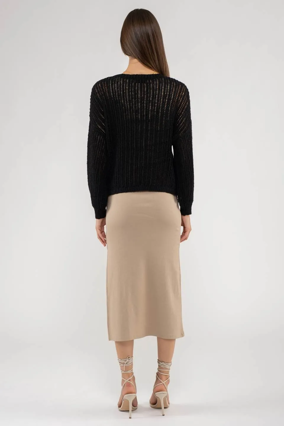SHEER KNIT PULLOVER KNIT SWEATER