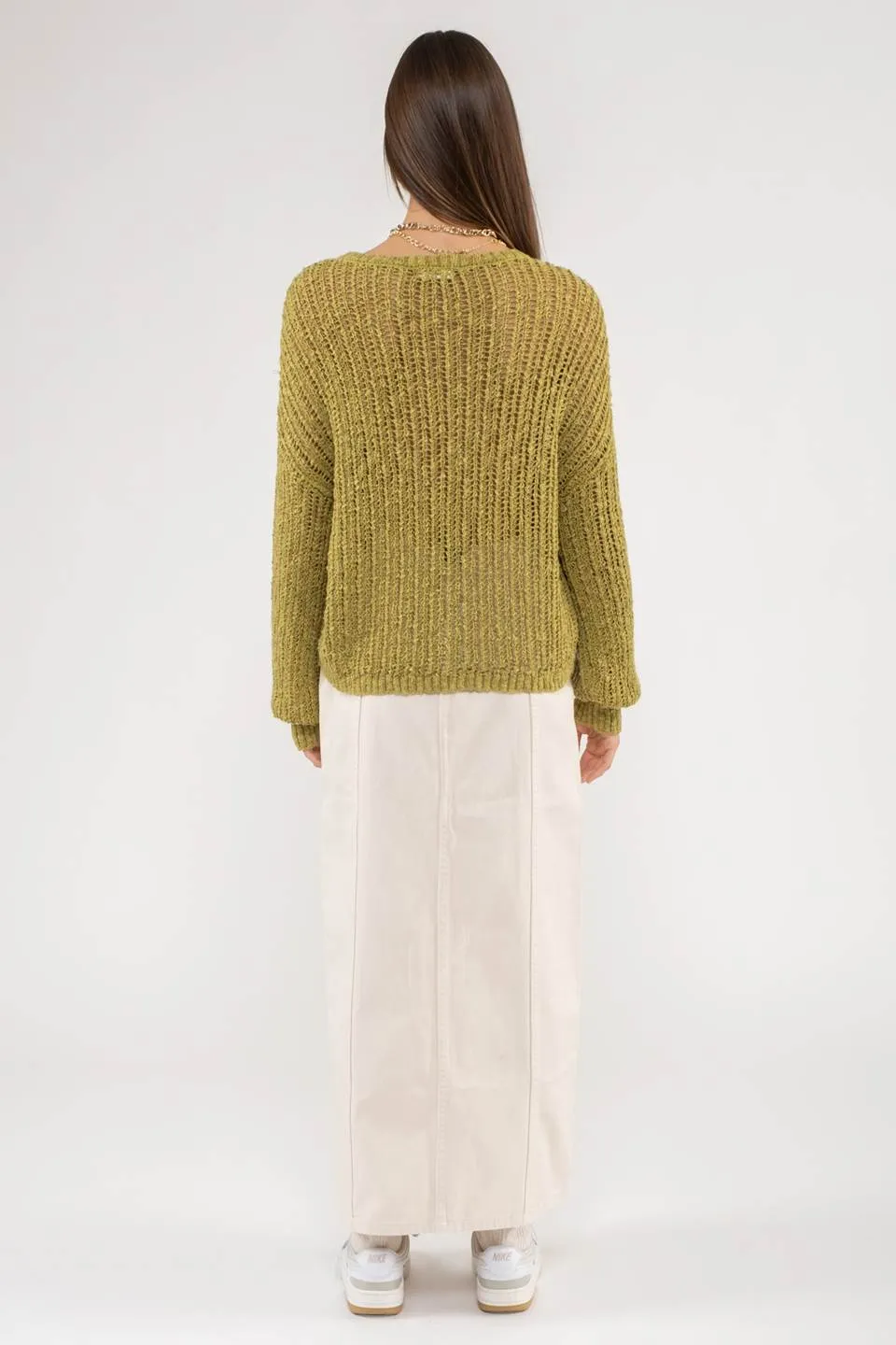 SHEER KNIT PULLOVER KNIT SWEATER