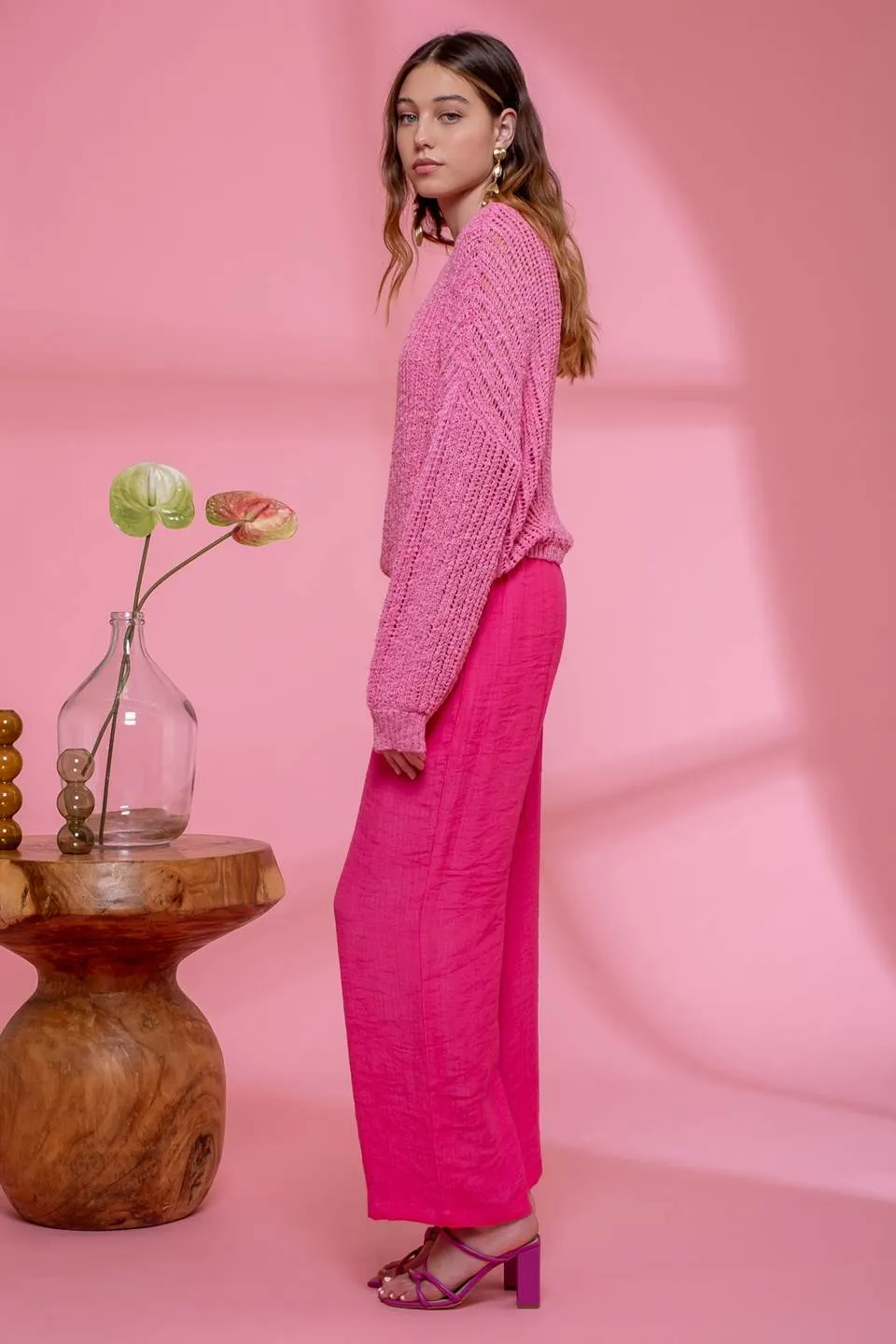 SHEER KNIT PULLOVER KNIT SWEATER