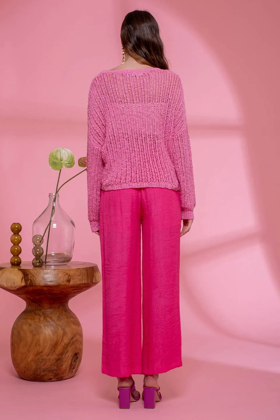 SHEER KNIT PULLOVER KNIT SWEATER