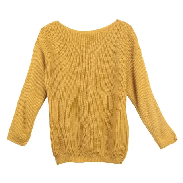 VenusFox Oversized Long Sleeve Loose Sweater