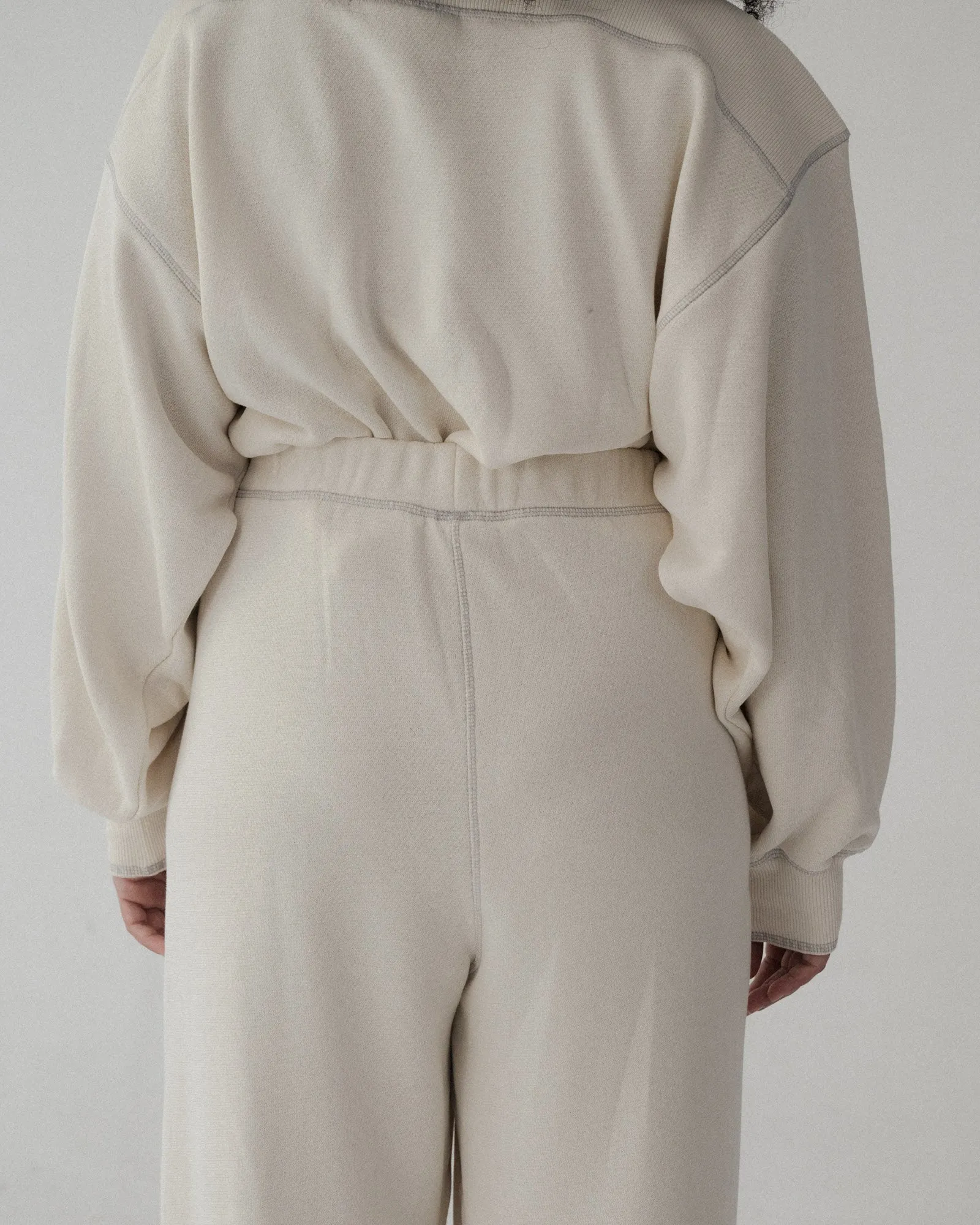 Way Boat Sweatshirt - Regenerative Cotton Rib - Undyed / Path Grey