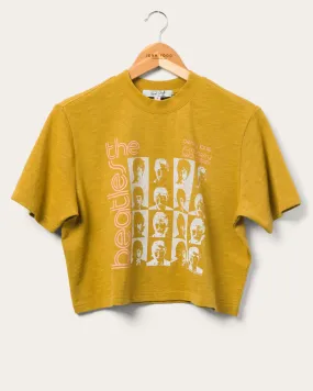 Women's The Beatles Strawberry Fields Crop Mock Neck Tee